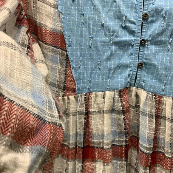 HYKU rag raw edge boho shirt - Picture 2 of 5